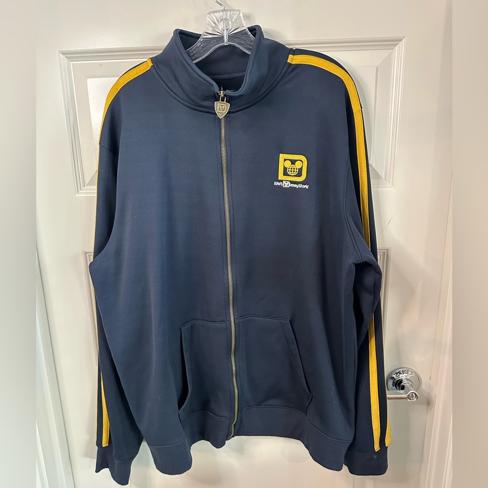 Disney Parks XL WDW Navy Blue Full Zip Track Jacket